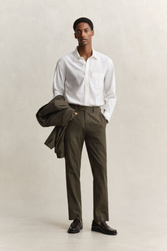 Pinstriped Suit Pants
