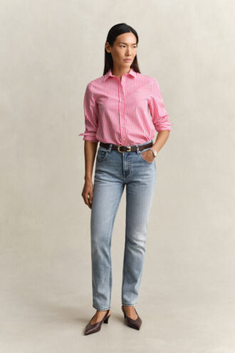 Regular Fit Classic Striped Poplin Shirt