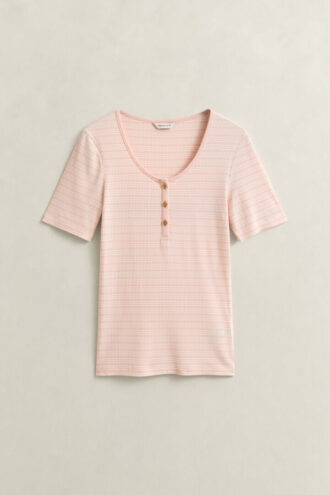 Ribbed Henley Top