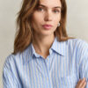 Striped Seersucker Shirt Dress