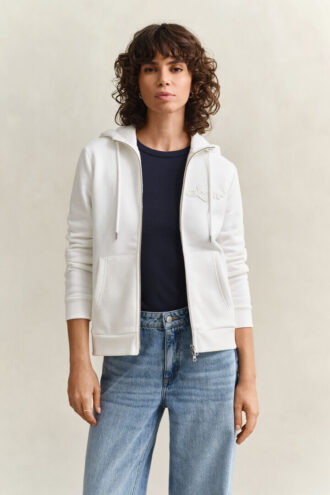 Tonal Shield Zip Hoodie